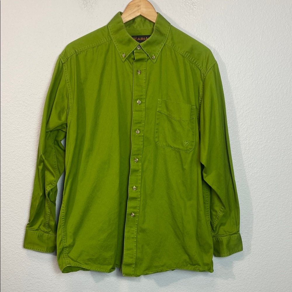 Ariat Men's Green Button-Down Shirt